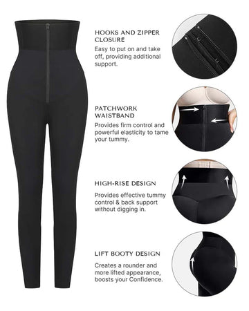 CurveShapeApparel AirSlim High Waisted Full Length Shaping Leggings