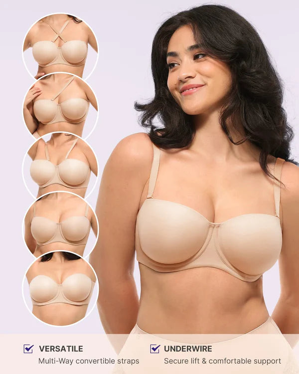 CurveShapeApparel® AirSlim® Strapless Push Up Bra