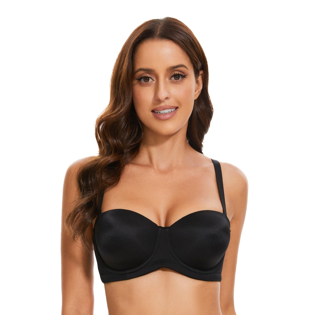 Womens Multiway Strapless Push Up Bra Invisible Brassiere Seamless Slightly Lined Lift Underwire 32 34 36 38 40 42 44 B C D DD G