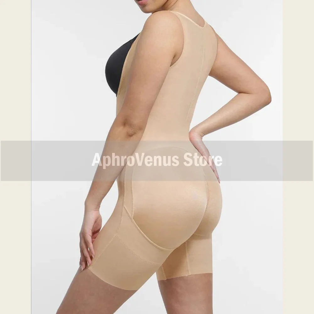 Fajas Colombiana Open-Chest Bodysuits Sculpting Hourglass Girdle Post-Surgical Flat Abdomen Sheath Push Up BBL Body Shaper