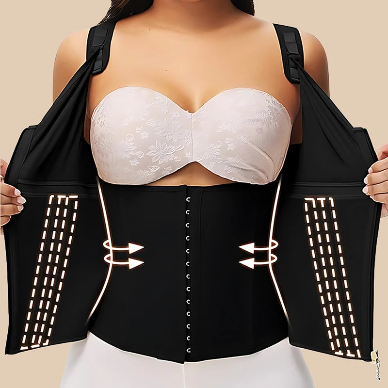 Women Girdles Belt Waist Trainer High Compression Corset Shapewear Double Compression Vest Bra Waist Trainer