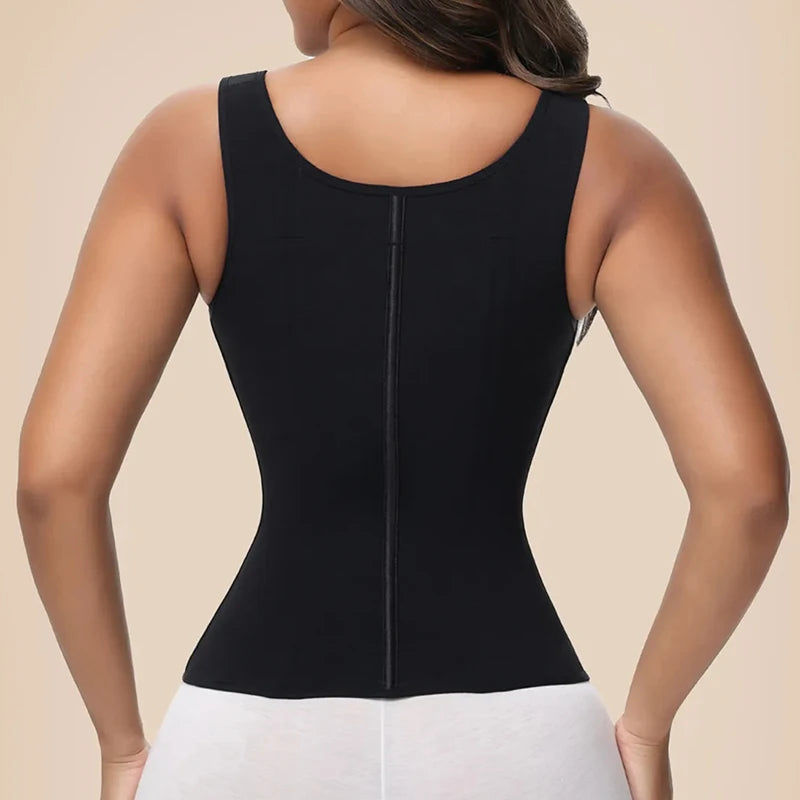CurveShapeApparel Waist Shapewear for Women with Bra Tummy Control Girdle Workout Shapewear with Adjustable Shoulder Strap