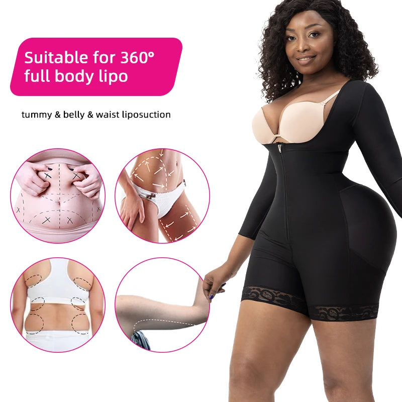 Plus Size Post Surgery Sculpting Compression Tummy Control Shapewear Faja Moldeadora Colombianas for Women BBL Recovery