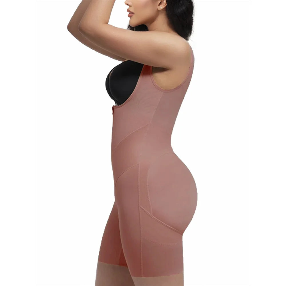 Fajas Colombiana Open-Chest Bodysuits Sculpting Hourglass Girdle Post-Surgical Flat Abdomen Sheath Push Up BBL Body Shaper