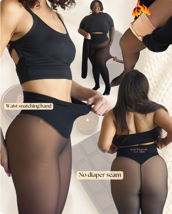 CurveShapeApparel- The Glow Up TikTok Viral Magic Leggings With Compression Band & One Seam