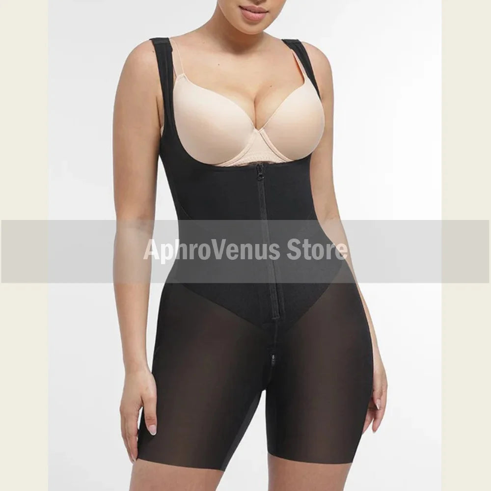 Fajas Colombiana Open-Chest Bodysuits Sculpting Hourglass Girdle Post-Surgical Flat Abdomen Sheath Push Up BBL Body Shaper