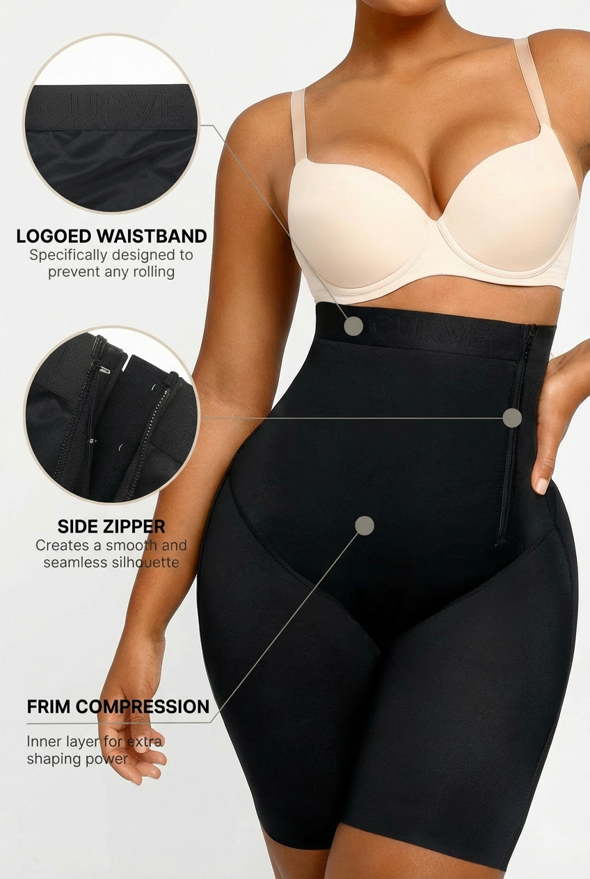 CurveShapeApparel® Airslim™ Butt Lifting High Waist Shaping Shorts